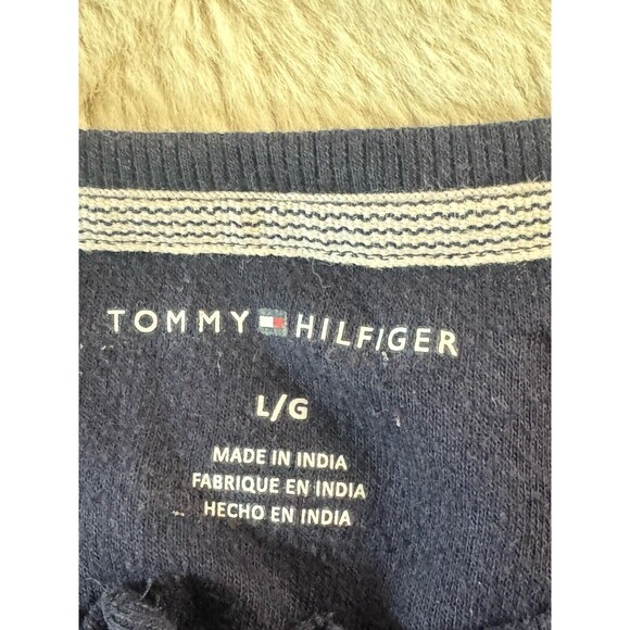 Tommy Hilfiger Womens Pajama Top Long Sleeve Size Large Blue Floral Ditzy - Picture 4 of 6